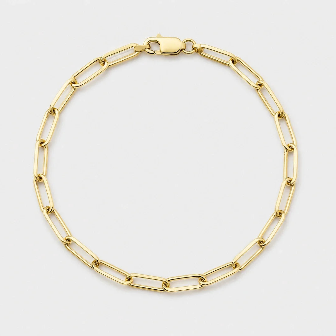Paperclip Bracelet (Gold) - 3mm