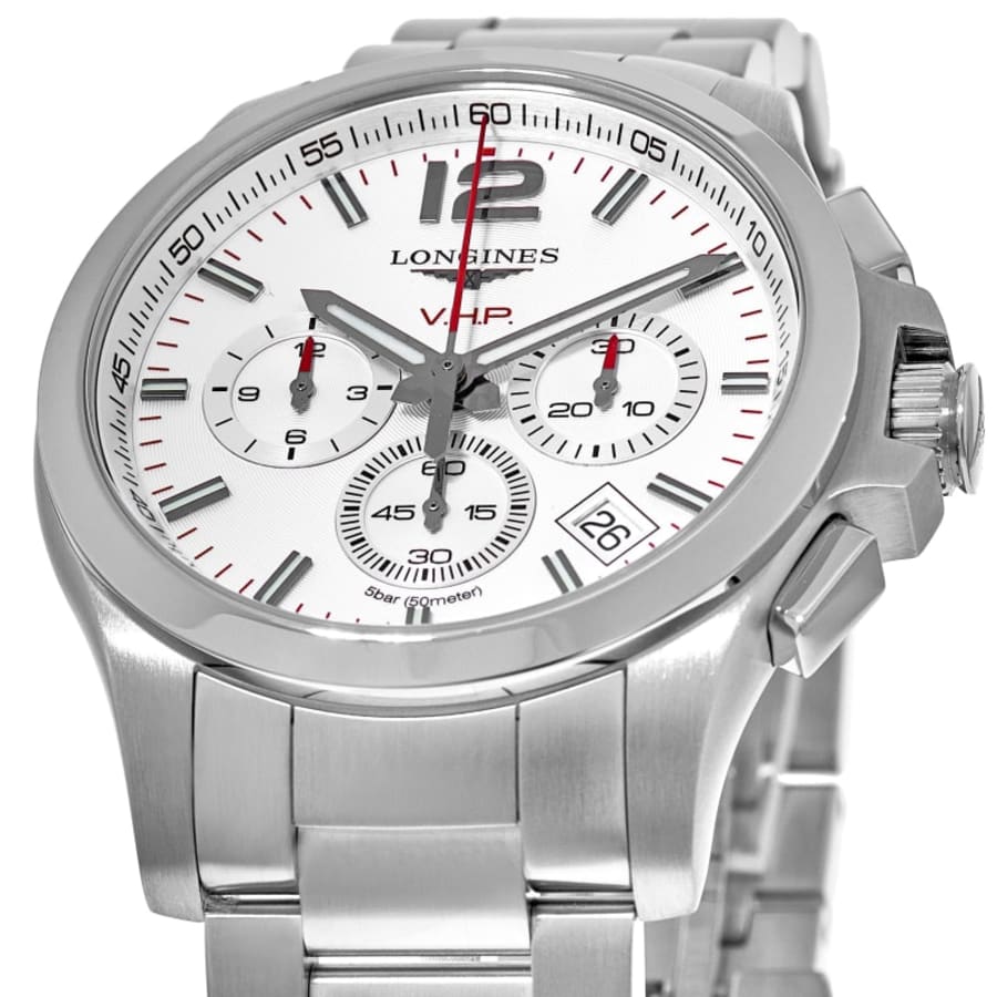 Longines Conquest V.H.P. 44mm Silver Dial Steel  Men's Watch L3.727.4.76.6