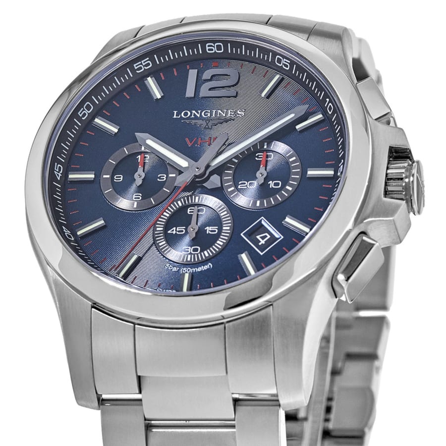 Longines Conquest V.H.P. Stainless Steel Blue Dial Men's Watch L3.727.4.96.6