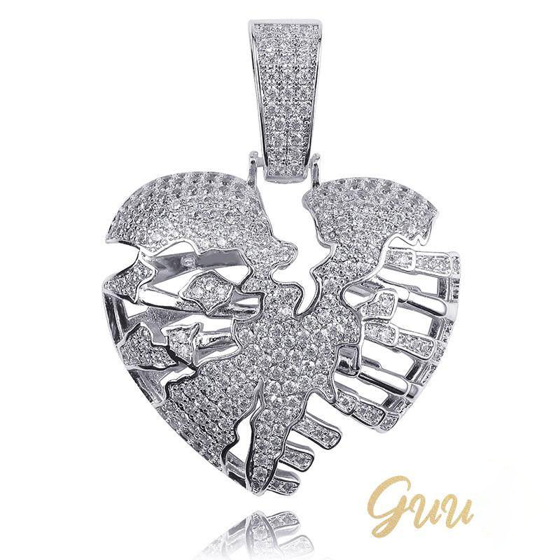 AAA CZ Micro-inlay Rhinestone Hollow Necklace Pendant