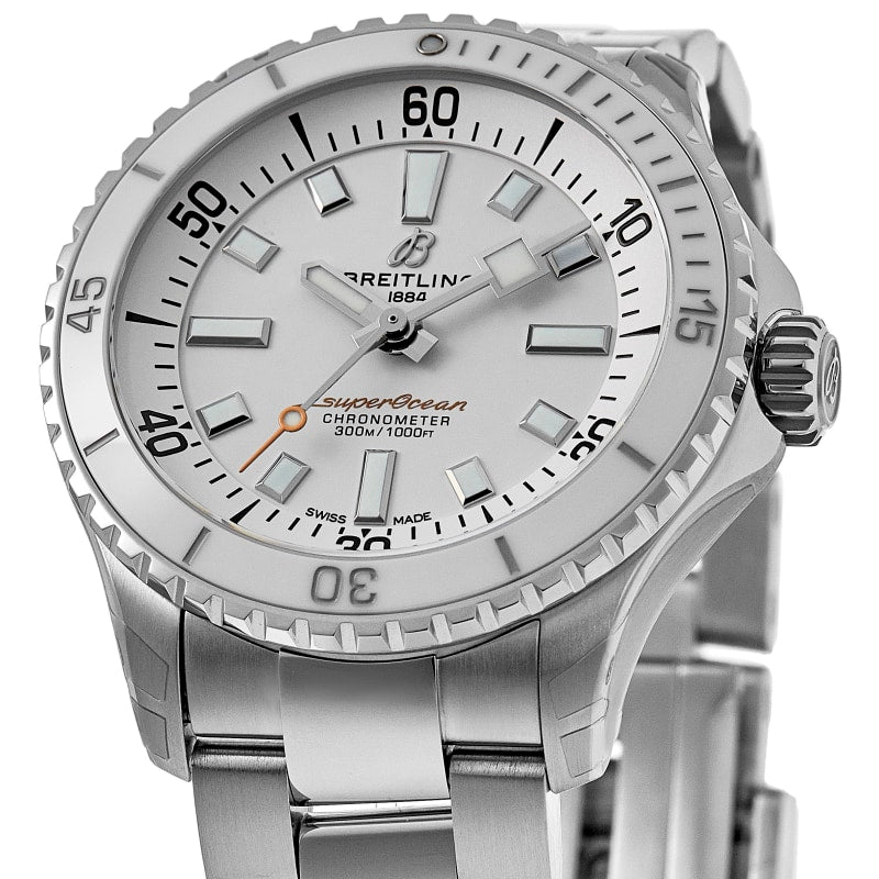 Breitling Superocean Automatic 36 White Dial Steel Women's Watch A17377211A1A1