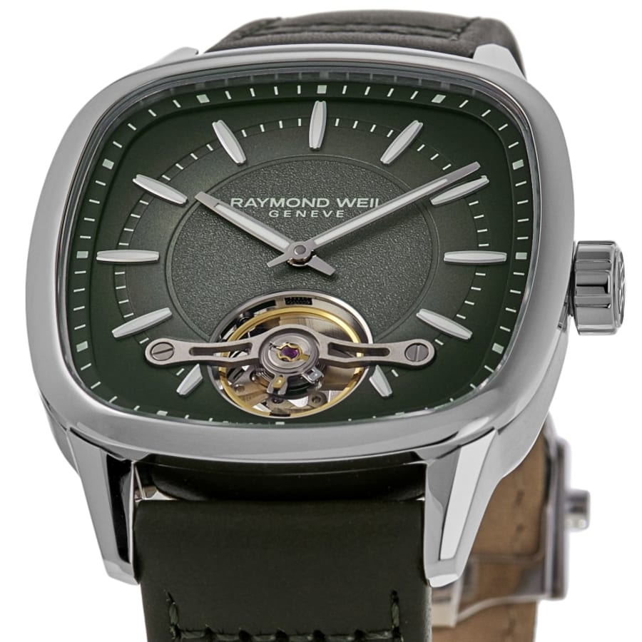 Raymond Weil Freelancer Automatic Green Dial Leather Strap Men's Watch 2790-STC-52051
