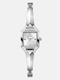 Silver-Tone Geometric Analog Watch