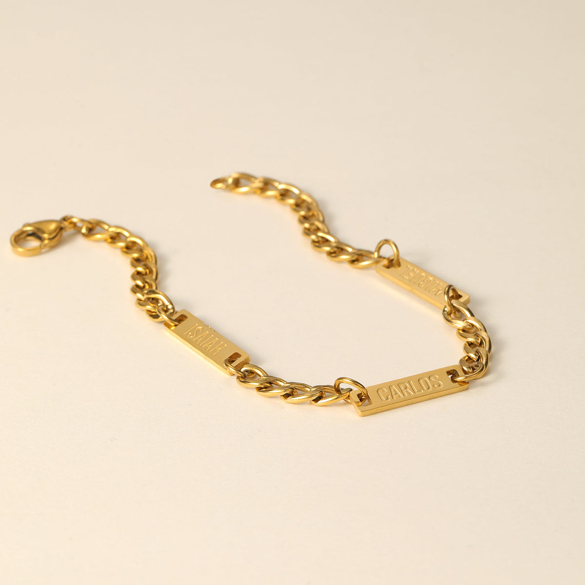 Mens Multi Name Bracelet w/ Cuban