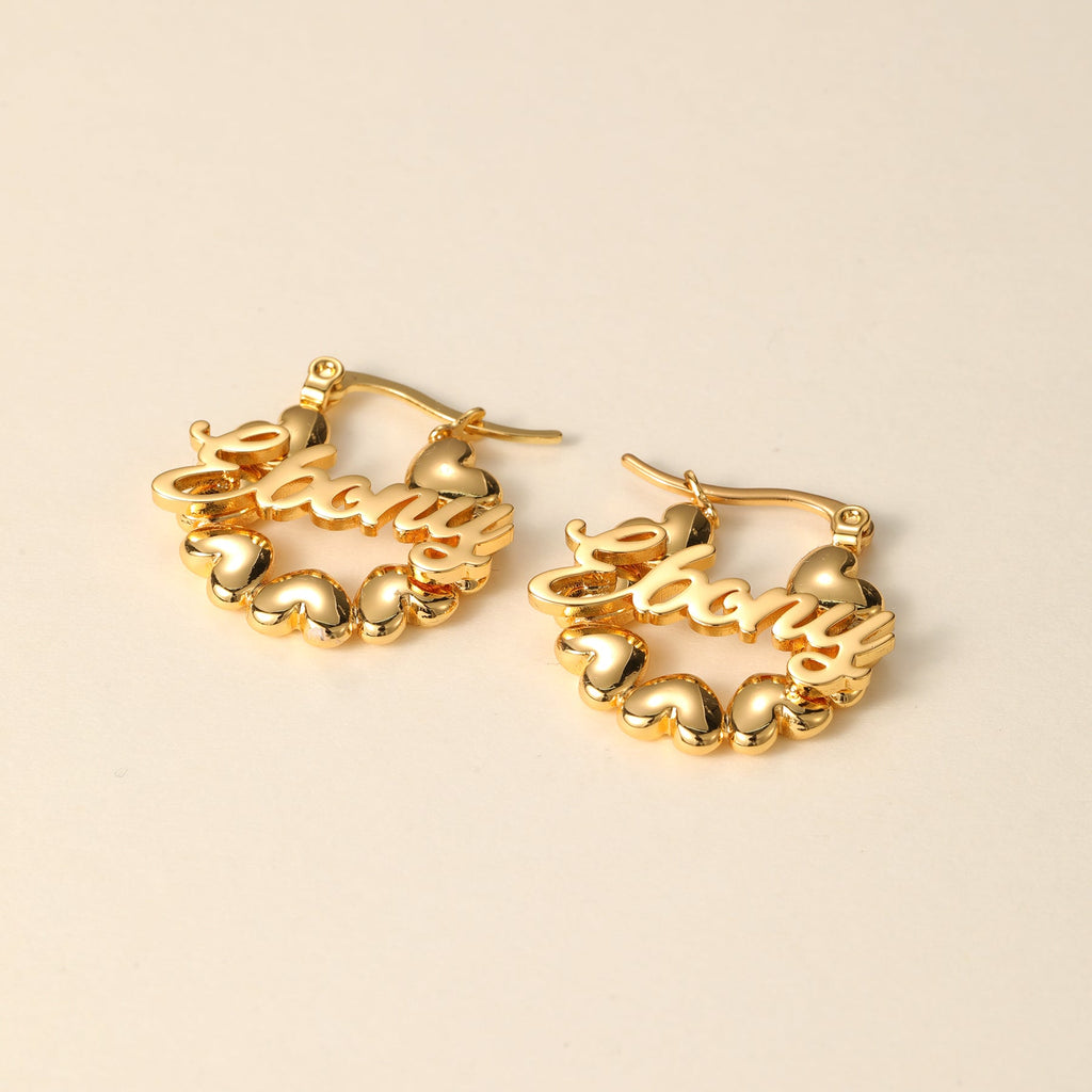 Kids Hearts Name Hoops
