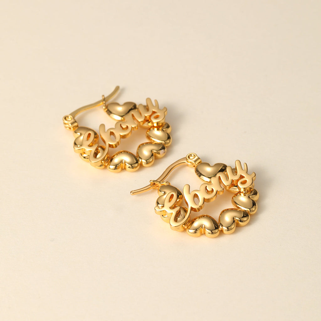 Kids Hearts Name Hoops
