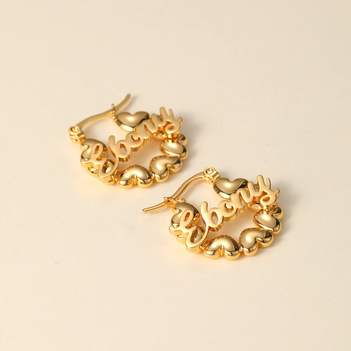 Kids Hearts Name Hoops