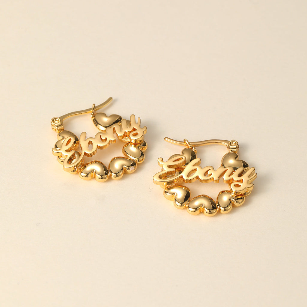 Kids Hearts Name Hoops