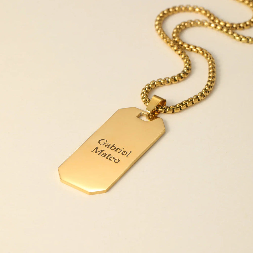 Mens Multi Name Dog Tag Pendant
