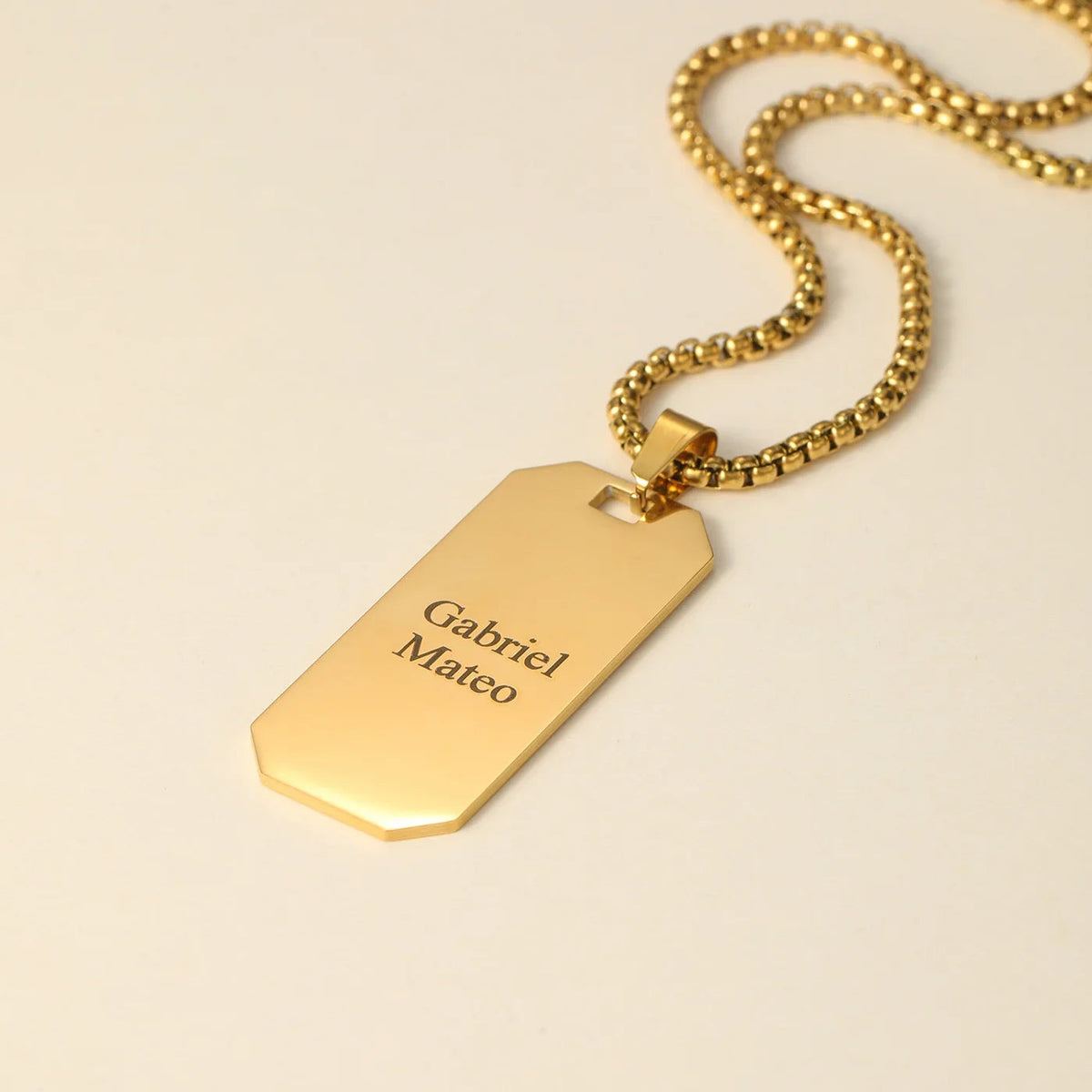 Mens Multi Name Dog Tag Pendant