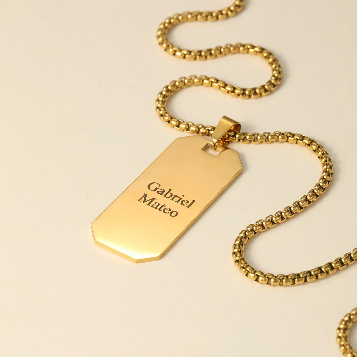 Mens Multi Name Dog Tag Pendant