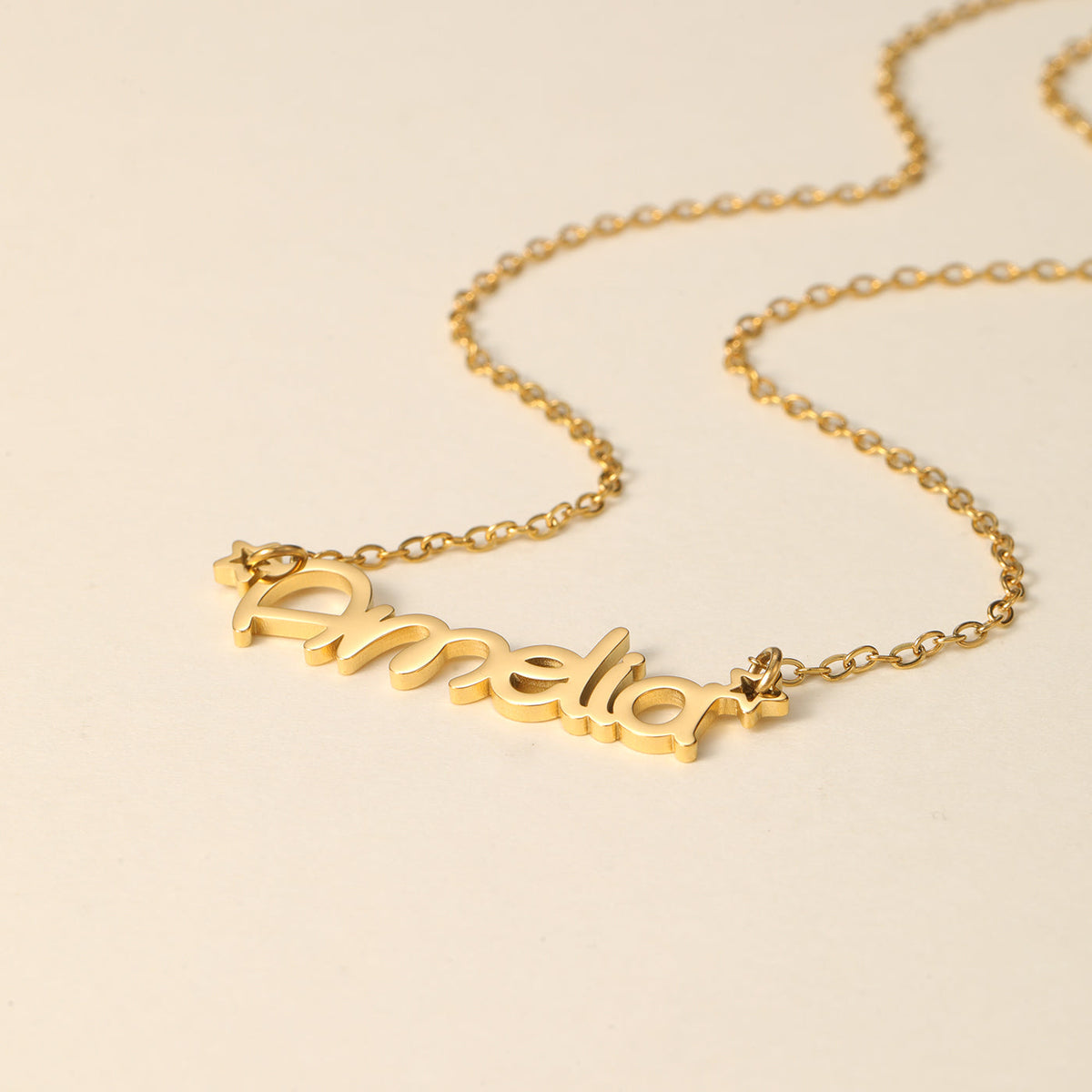 Kids Daisy Name Star Necklace