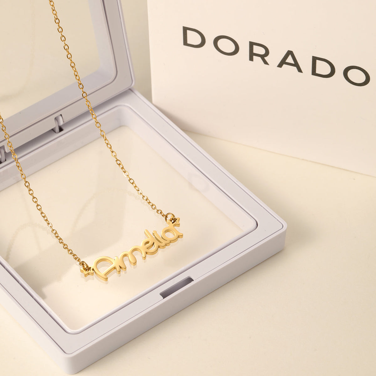 Kids Daisy Name Star Necklace