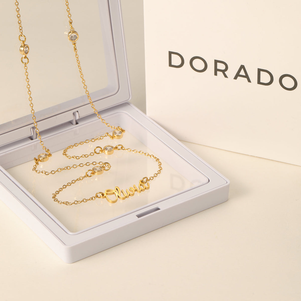 Kids Crystals Name Necklace
