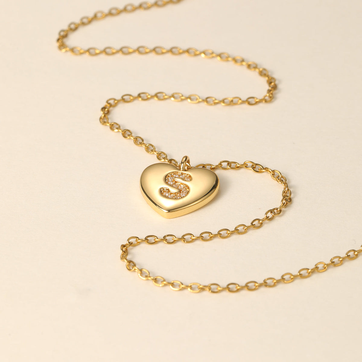 Heart Initial Pendant Necklace