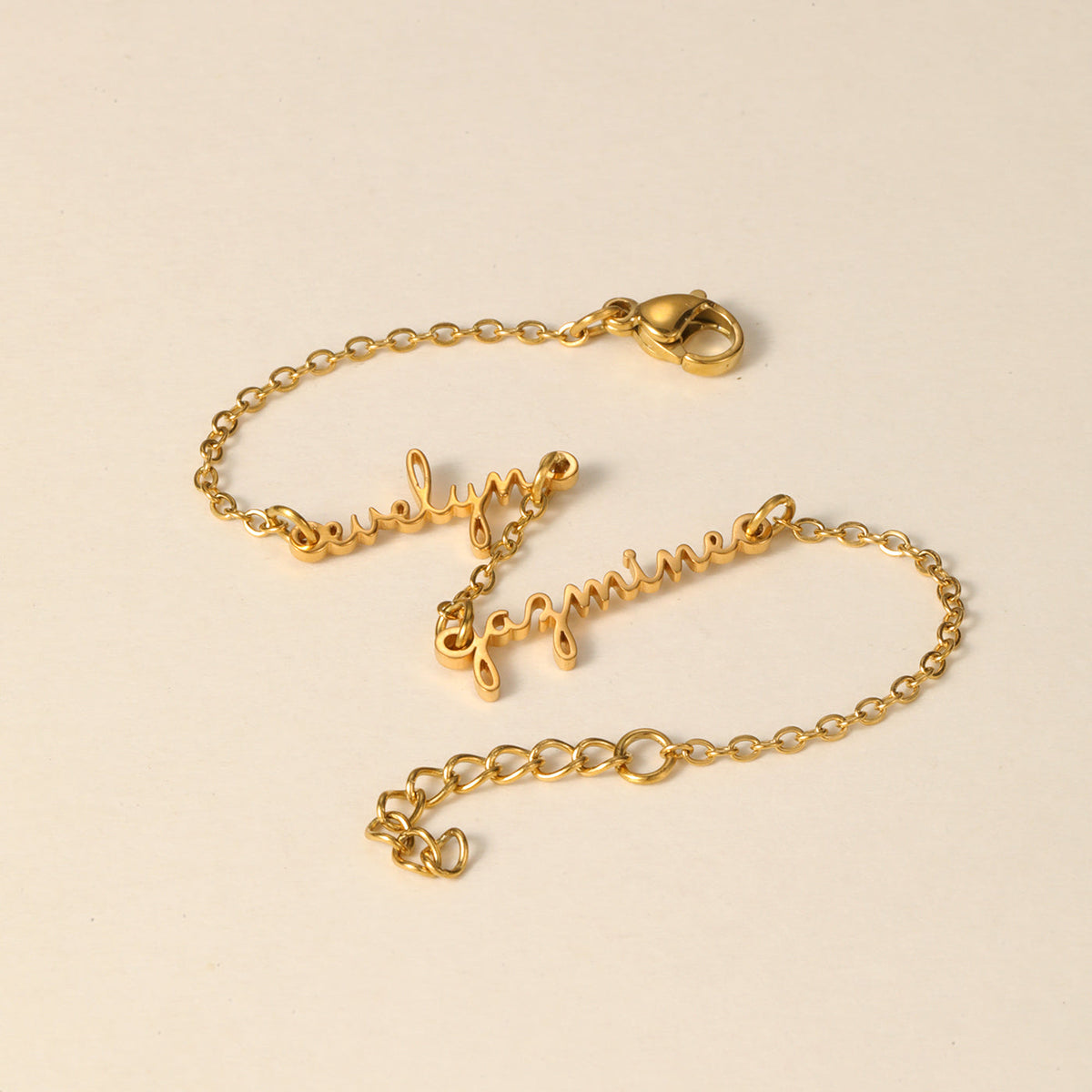 Script Two Name Bracelet