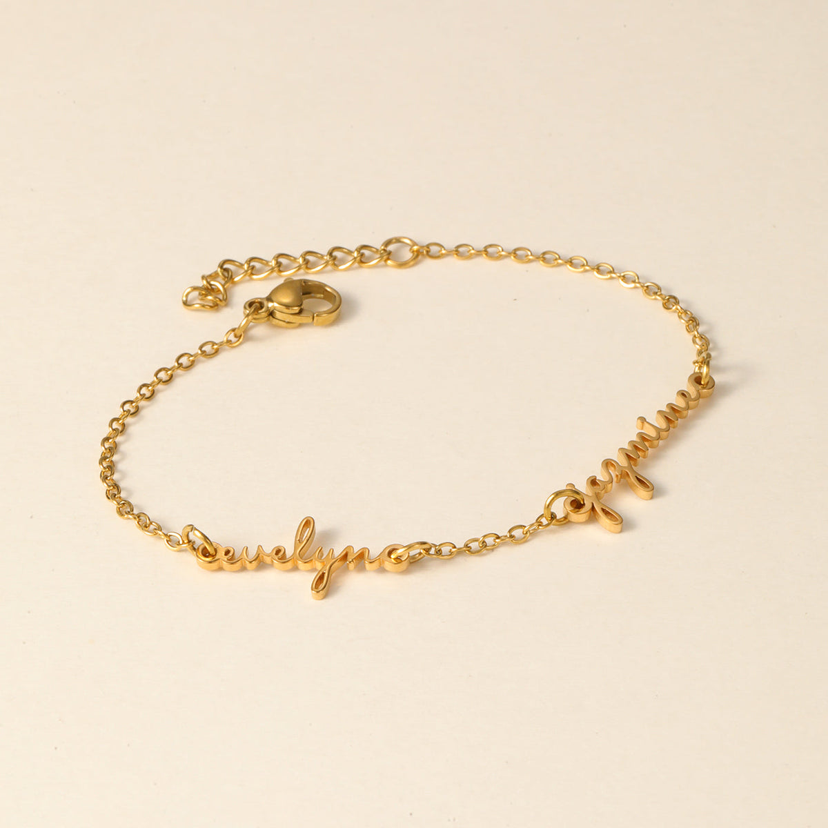 Script Two Name Bracelet