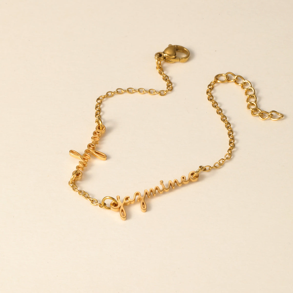 Script Two Name Bracelet