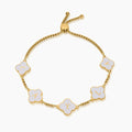 White Clover Letters Bracelet