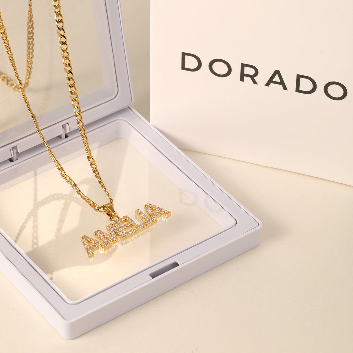 Iced Arial Name Chain