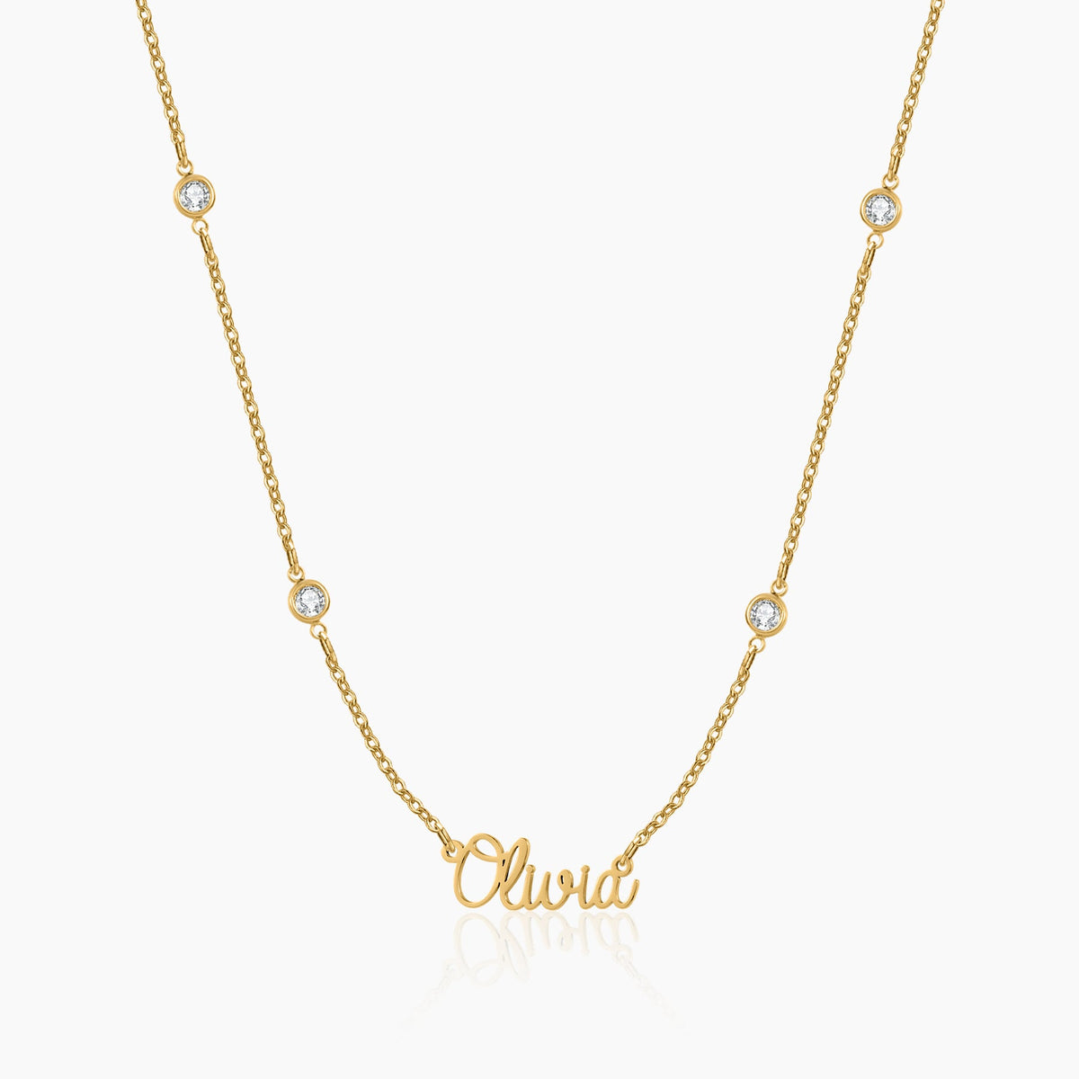 Kids Crystals Name Necklace