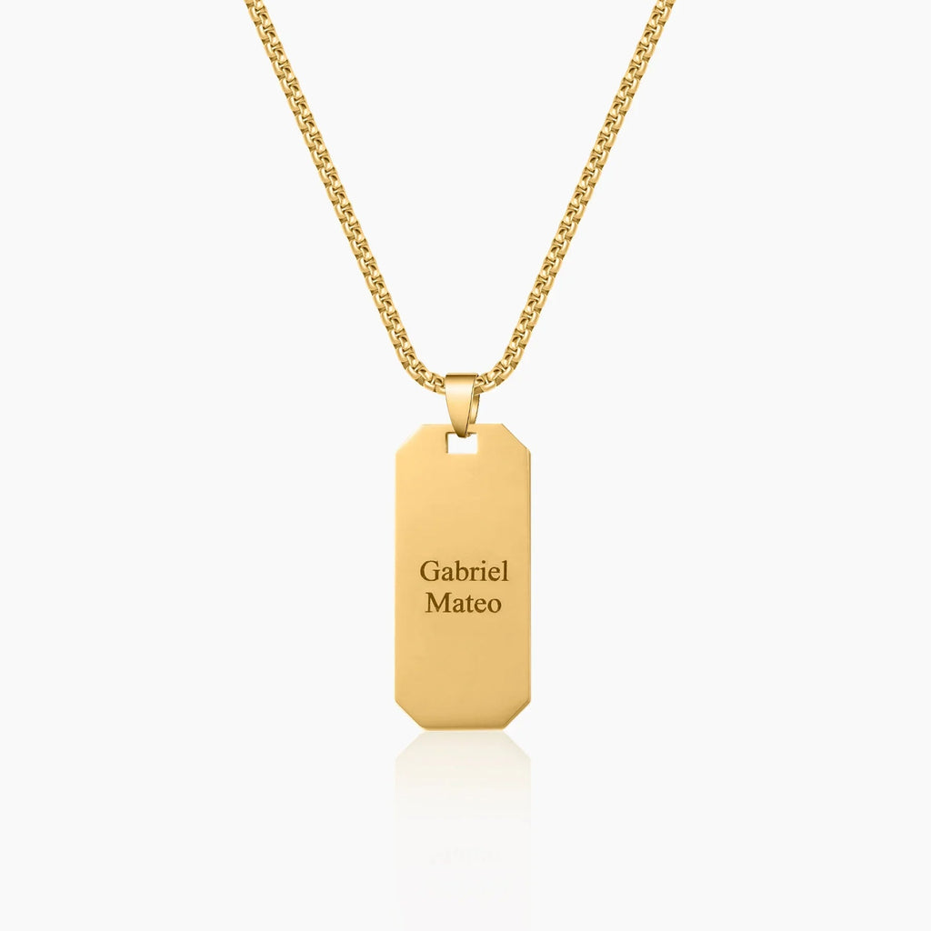 Mens Multi Name Dog Tag Pendant