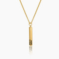 Mens 3D Hexagon Name Pendant