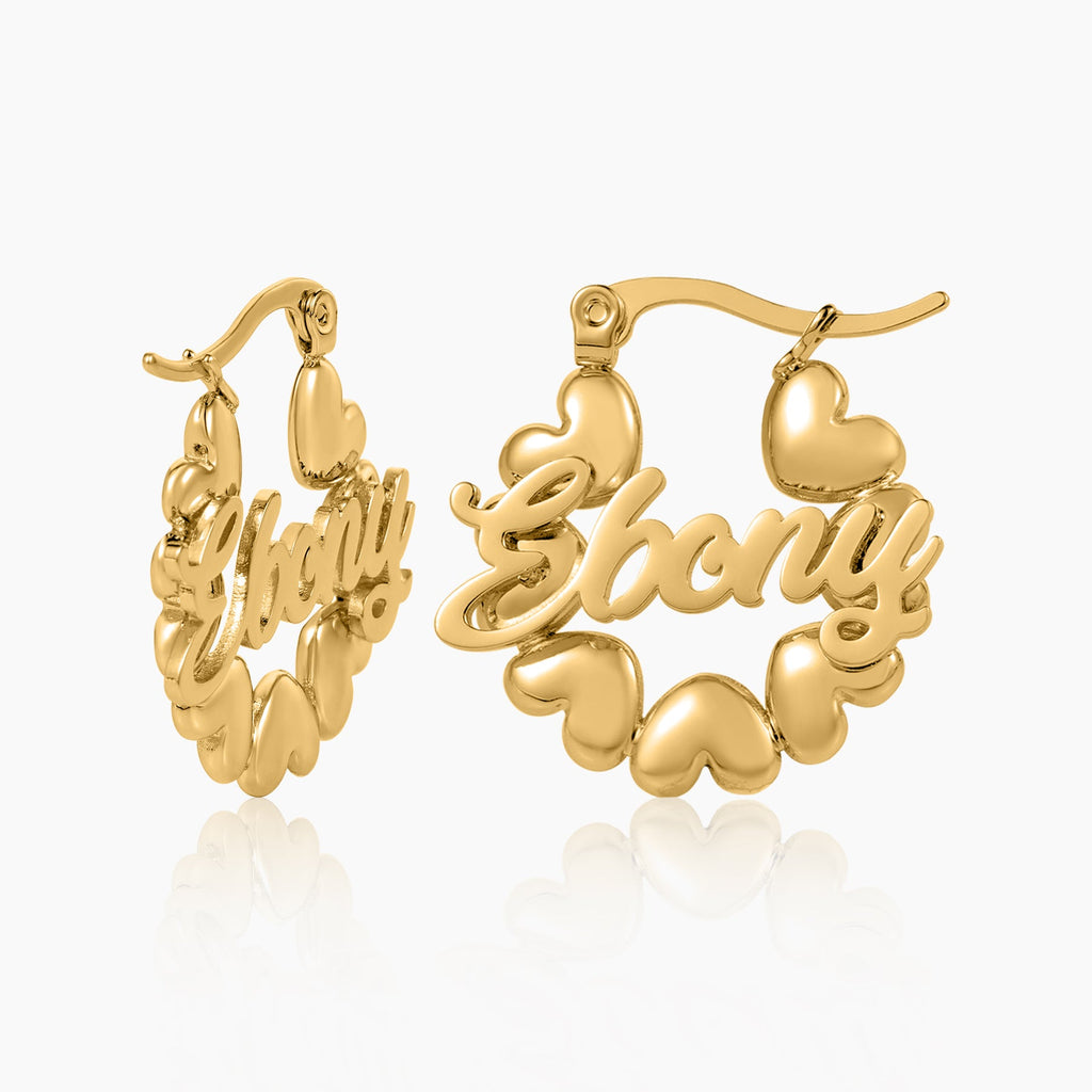 Kids Hearts Name Hoops