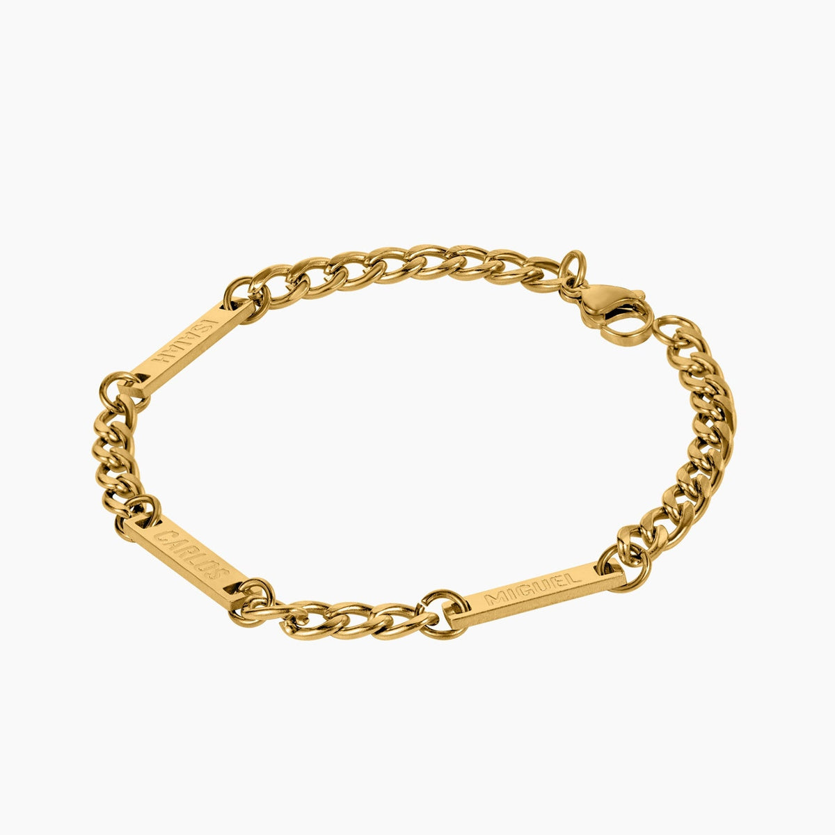 Mens Multi Name Bracelet w/ Cuban