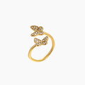 Open Iced Butterfly Ring