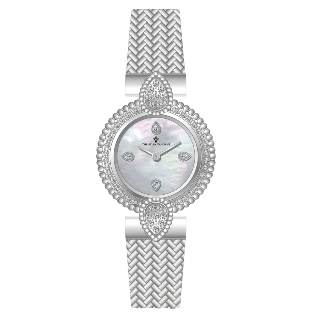 Christian Van Sant Women's White Round 23mm