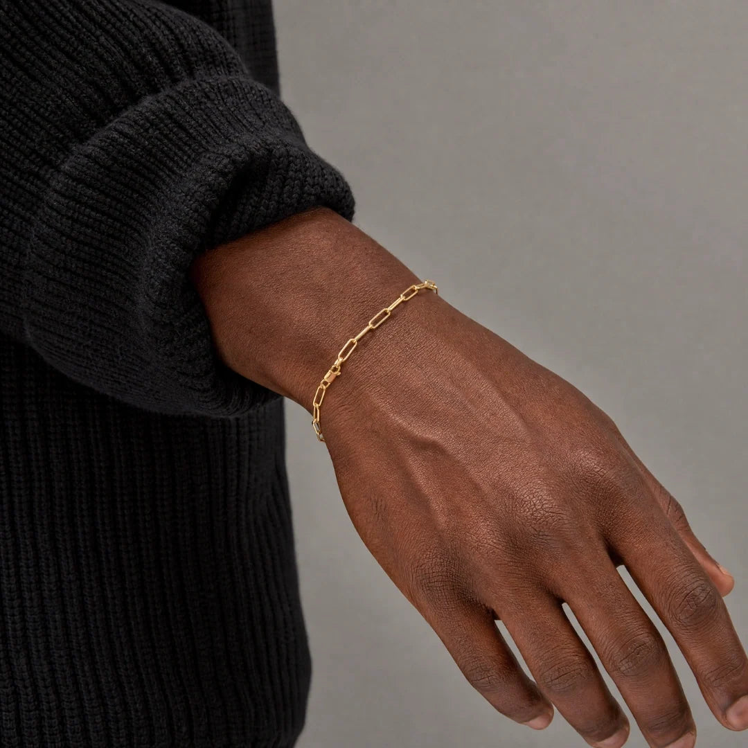 Paperclip Bracelet (Gold) - 3mm