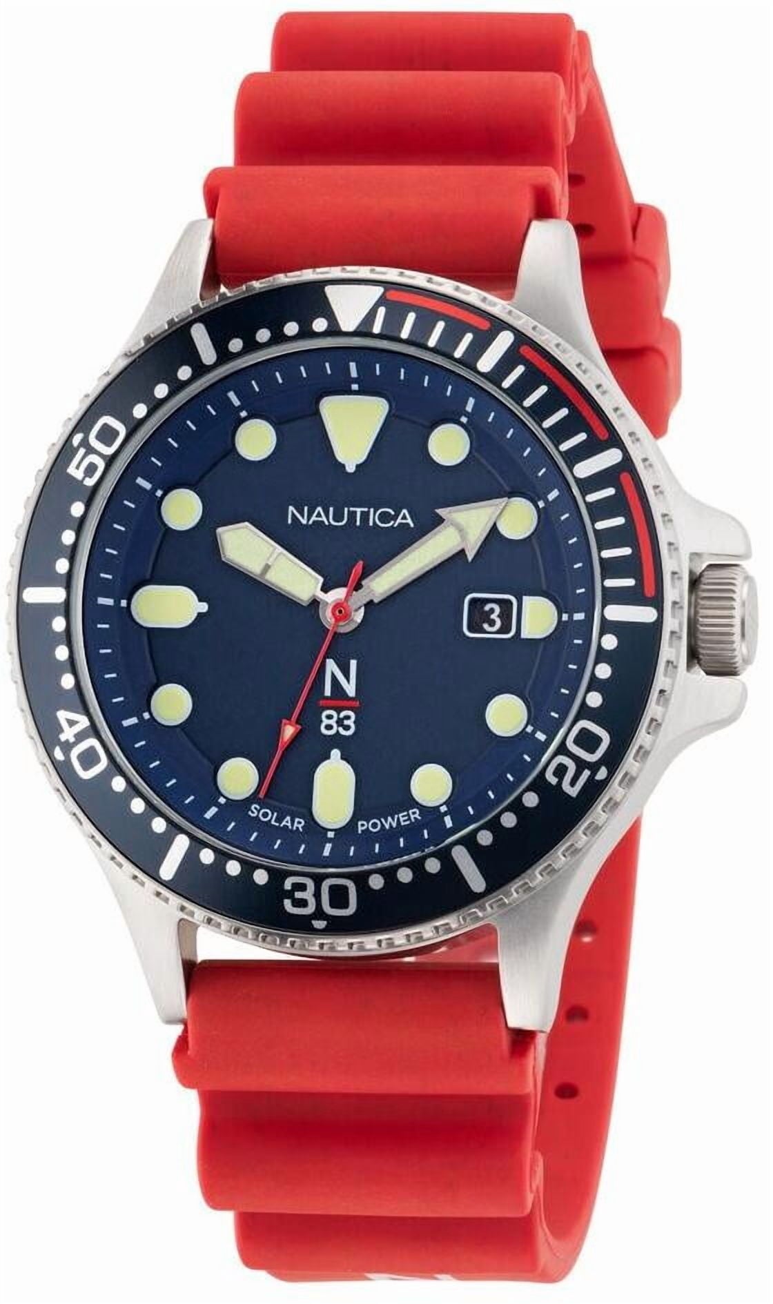 Nautica Cocoa Beach Red PU Mens Watch