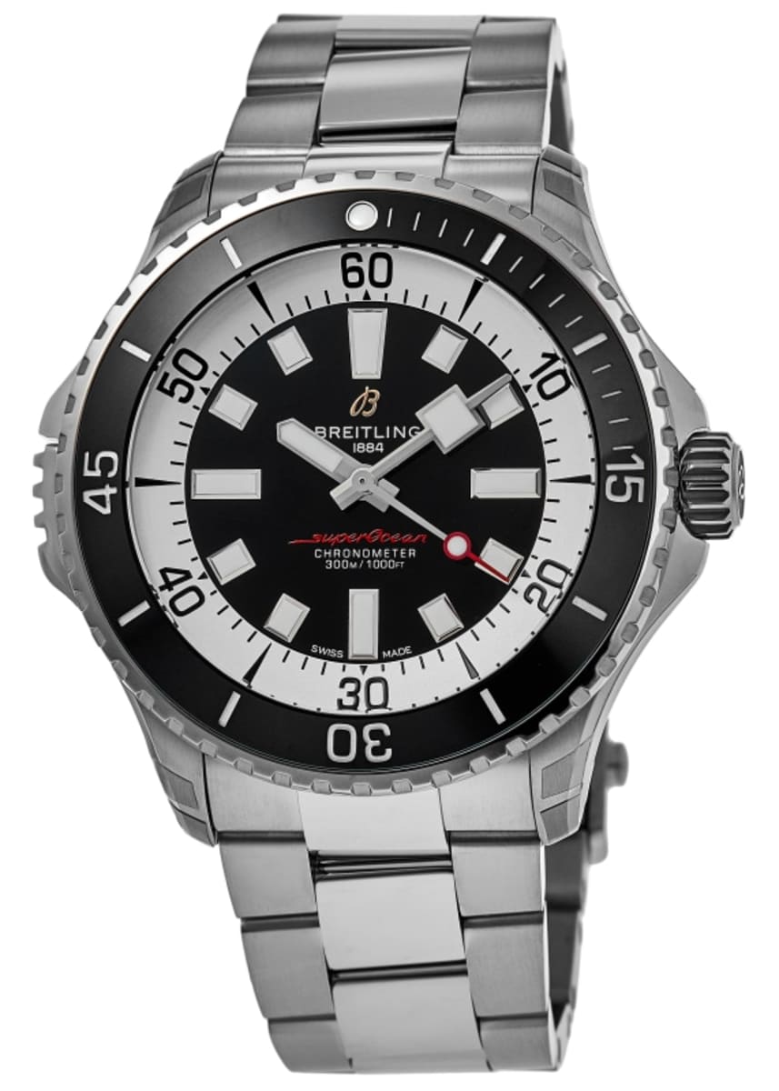 Breitling Superocean Automatic 46 Black Dial Steel Men's Watch A17378211B1A1