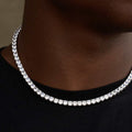 Diamond Tennis Necklace in White Gold- 5mm