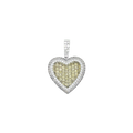 Canary Diamond Baguette Heart