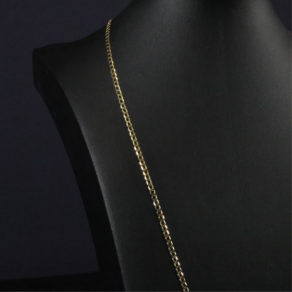 Solid Gold Italian Curb Link Chain - 3mm