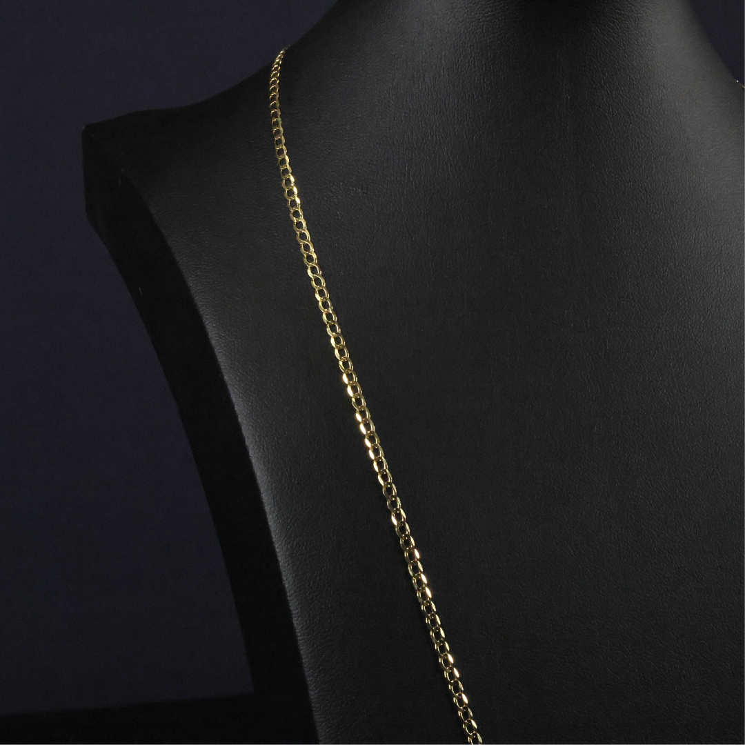 Solid Gold Italian Curb Link Chain - 3mm