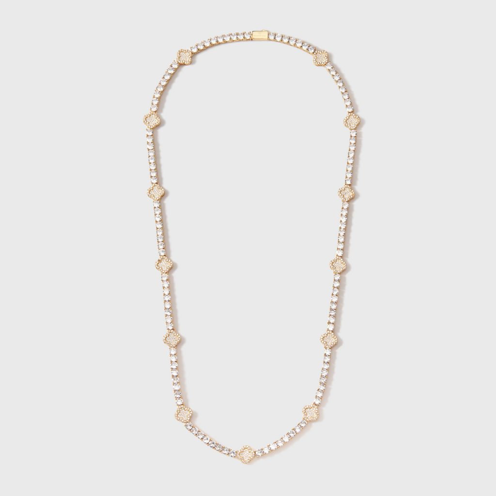 Clover Tennis Chain (Gold) - 4mm