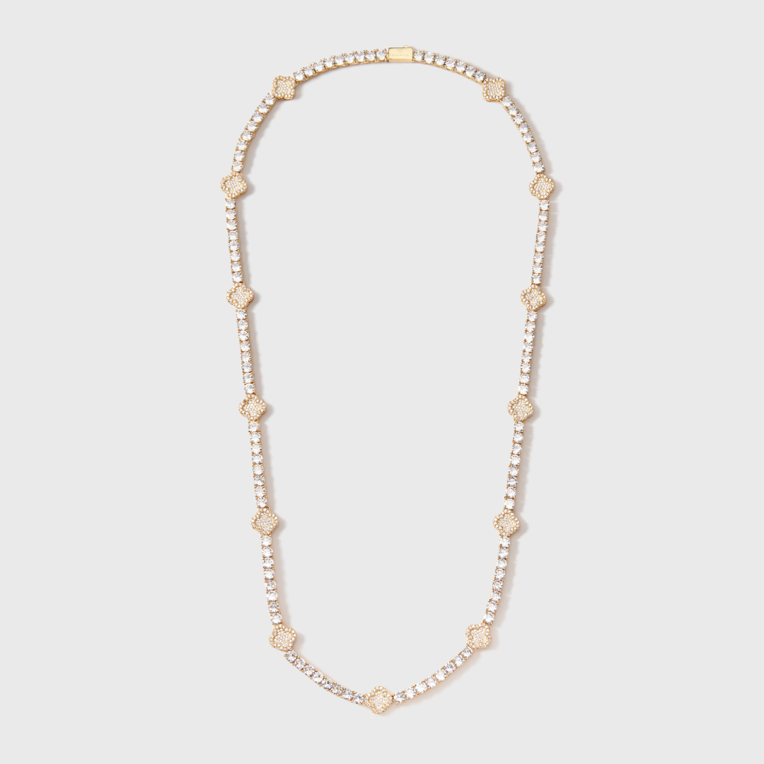 Clover Tennis Chain (Gold) - 4mm