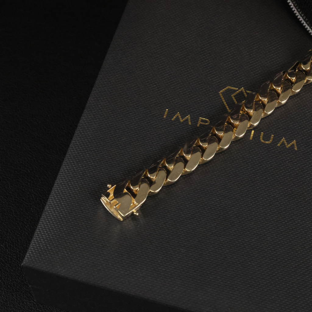 Solid Gold Miami Cuban Link Bracelet - 12mm