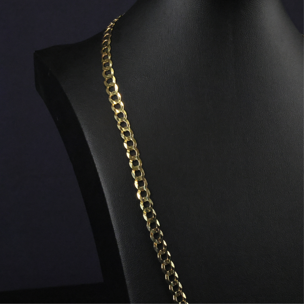 Solid Gold Italian Curb Link Chain - 6mm