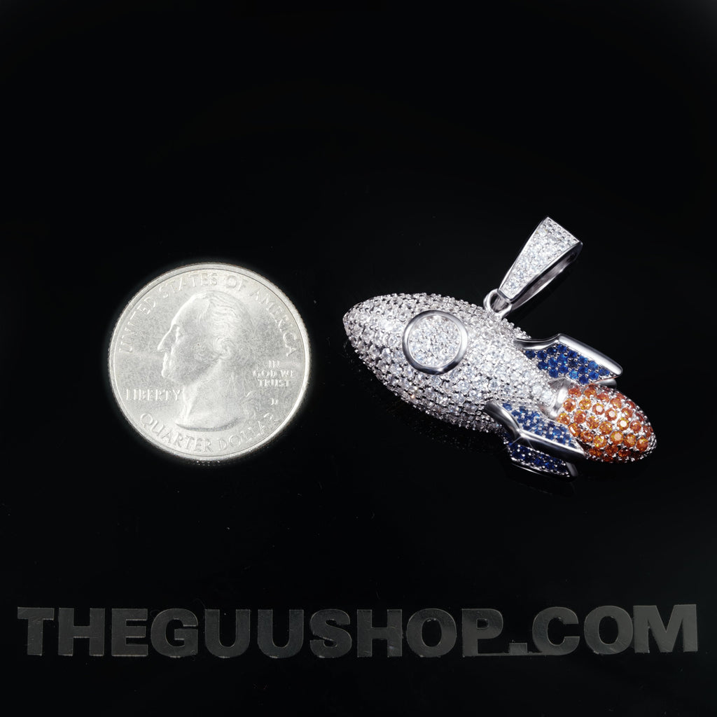 Solid .925 Silver Rocket Necklace