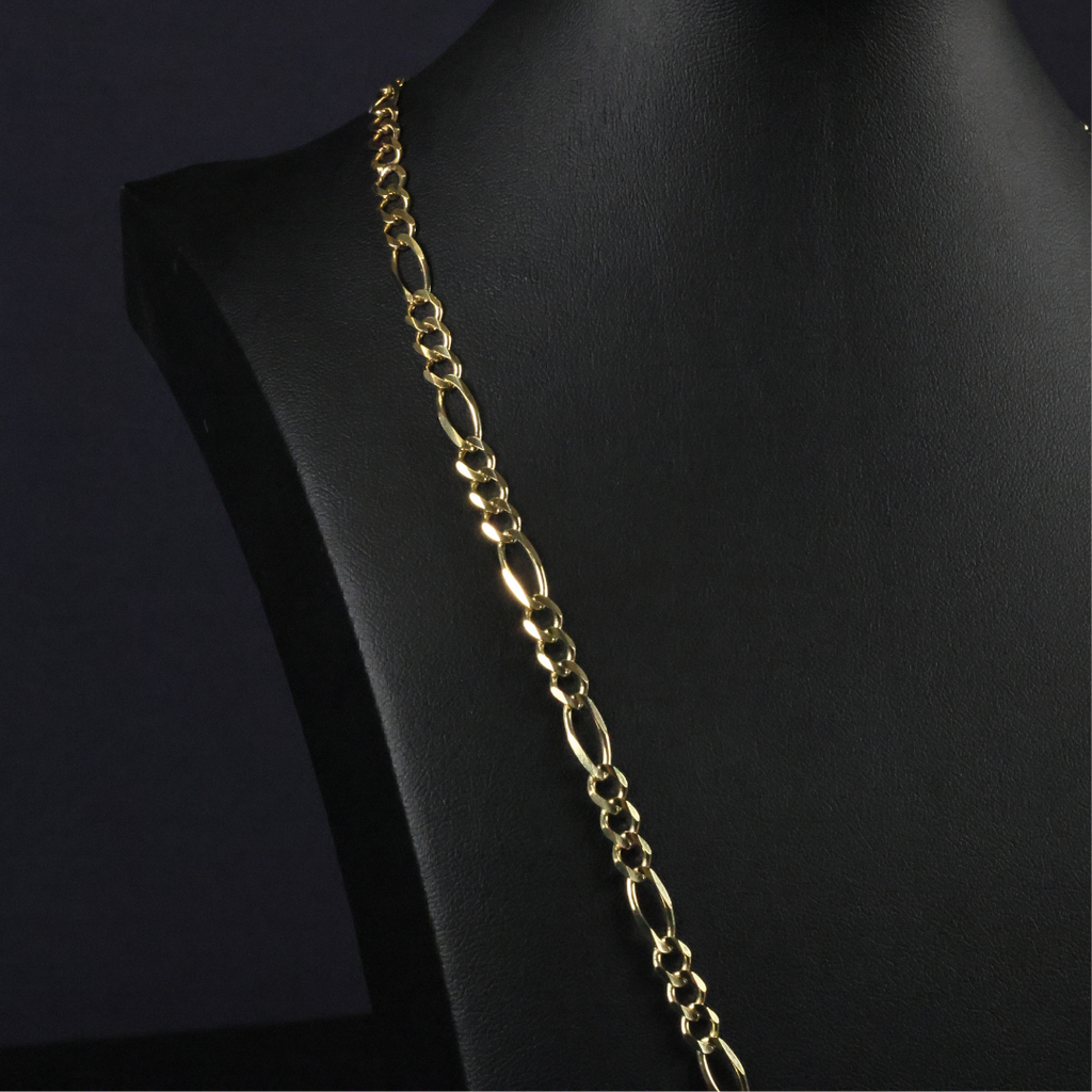 Solid Gold Figaro Chain - 5mm