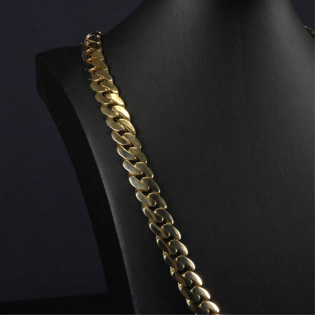 Solid Gold Miami Cuban Link Chain - 12mm