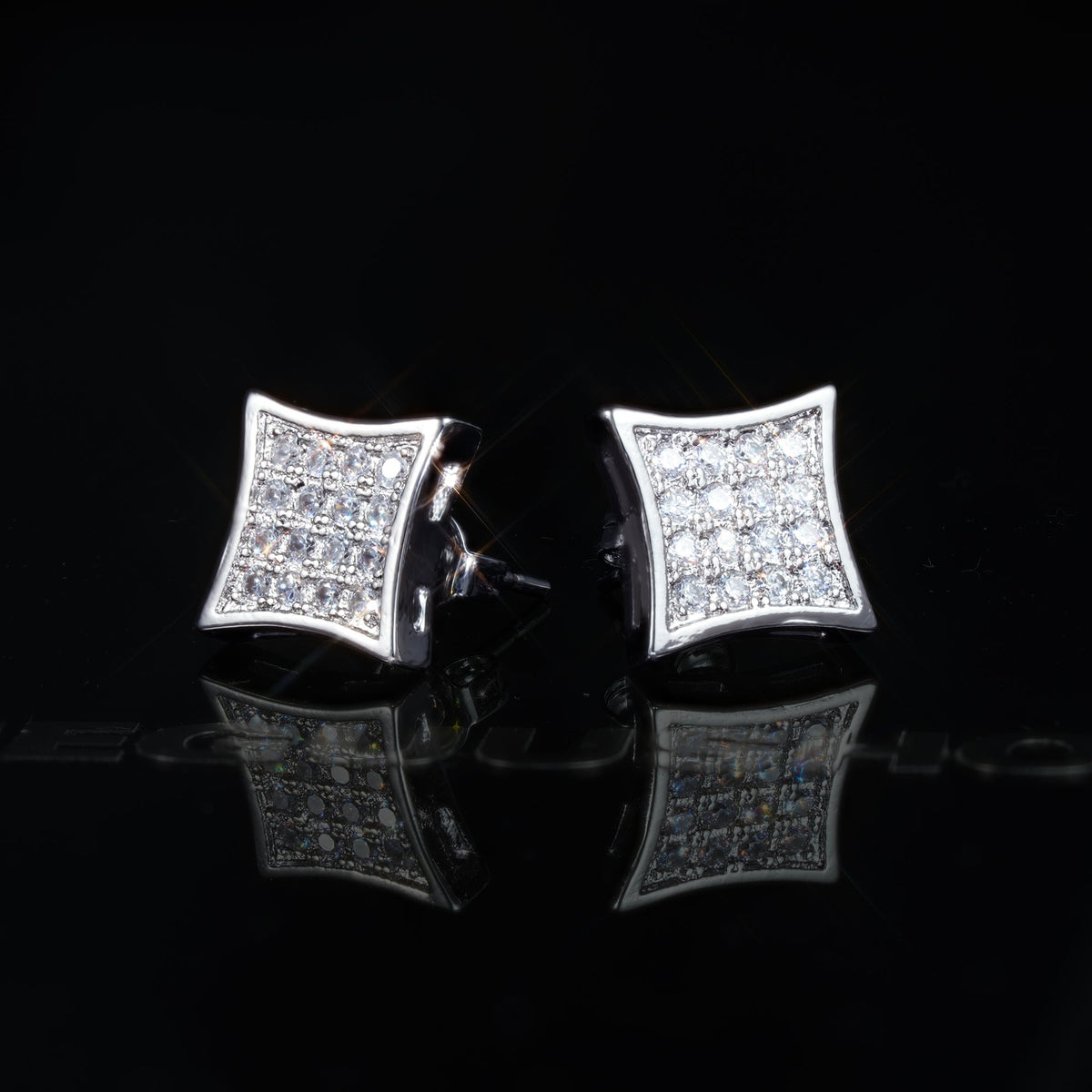 10MM Micro-inlay AAA CZ High Grade Stud Earring