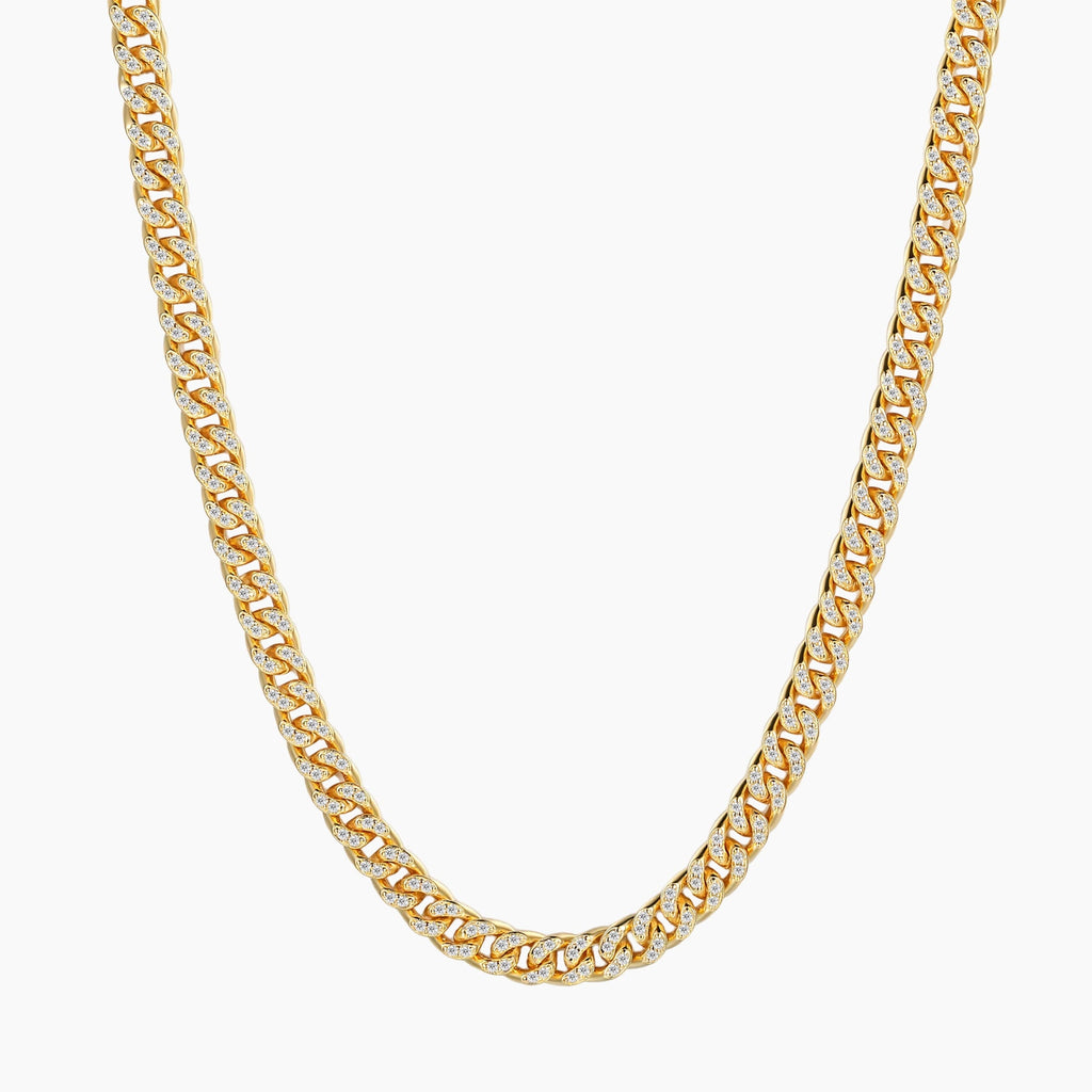 Mens Iced Cuban Link Chain - 5mm