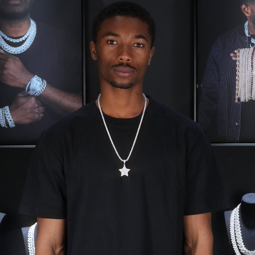 UPDATED 2019 Hip Hop CZ Pentagram Pendant