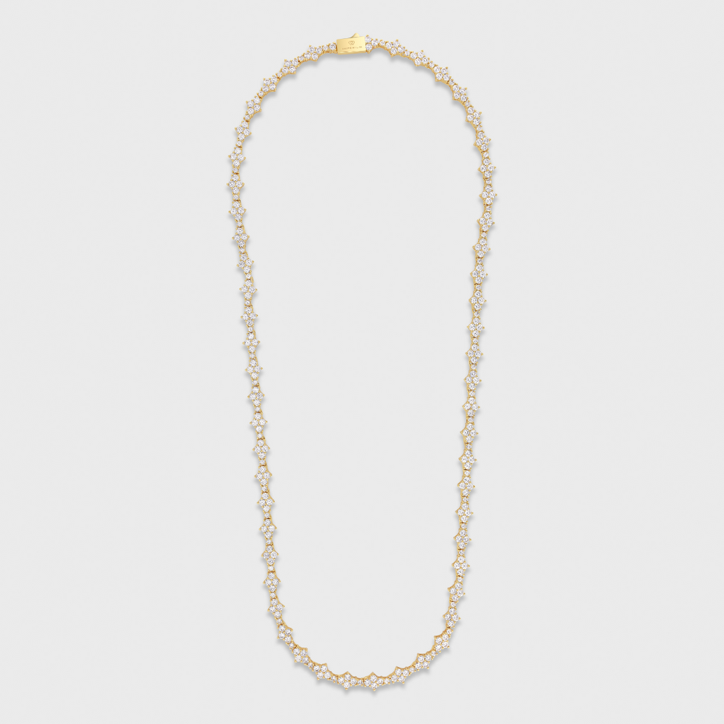 Honeycomb Tennis Chain (Gold) - 6.5mm