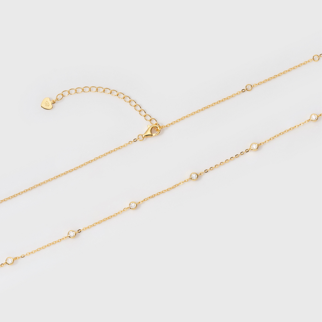 Moissanite Novem Necklace (Gold)